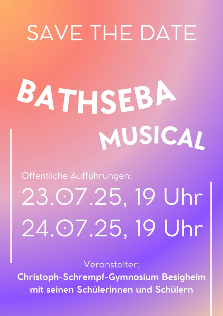 Termin für unser Musical sichern!