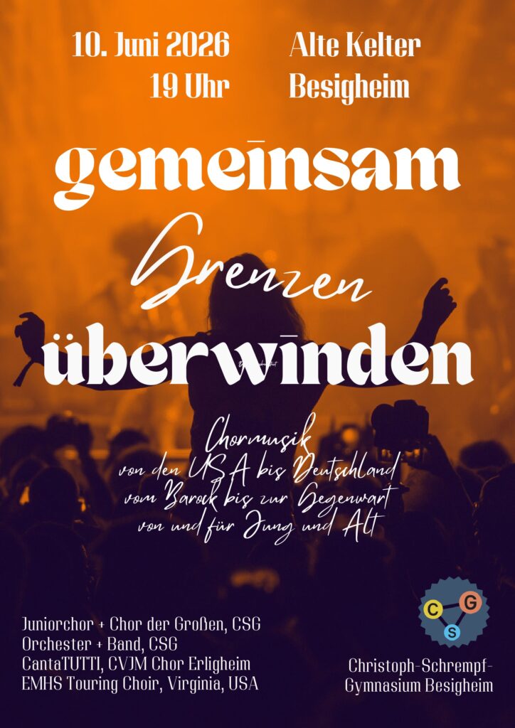 Große Ereignisse werfen ihre Schatten voraus: Gemeinsames Konzert am Mi, 10. Juni 2026 mit Gast-Chor aus den USA